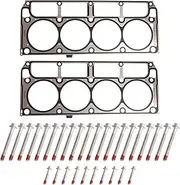LS3 5-Layer Head Gaskets & Head Bolts Kit Fit for Chevy for GMC for Cadillac for Pontiac for LS L9H LQ4 LQ9 L96 L76 L77 LY6 L92 L94 L99 LC8 6.0L 6.2L Replaces 12610046 12622033 BTR22033