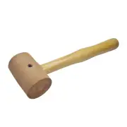 Raw Hide Leather Mallet Natural 2"(50mm)-Extra Soft Non-Coated Mallet Hammer