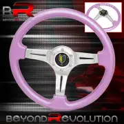350mm Hello Kitty Pink Trim 6 Bolt Hole Light Weight Steering Wheel + Newb Leaf (for: Daihatsu)