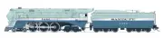 Broadway Limited 7391 HO ATSF Blue Goose Class 4-6-4 Hudson Steam Loco#3460