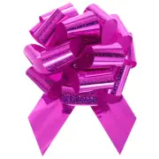 10pcs 6" Metallic Large Big Pull Bow Glitter Gift Wrapping Bows Ribbon, Rose Red