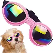 [Generisch] Dog Sunglasses, Dog Glasses, UV Protection Sunglasses for Dogs with Adjustable Strap, Eye Glasses for Dogs, Puppies, Sunglasses P, Dog Sunglasses, Dog Glasses, UV Protection Sunglasses