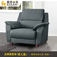 在飛比找蝦皮商城優惠-ASSARI-艾恩單人座貓抓皮獨立筒沙發