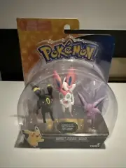 Pokemon Tomy Jolteon Vaporeon Flareon Figures Set 3 Pack NEW Posed for Battle