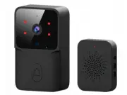 Wireless Black Doorbell with Camera Smart Video Intercom Home Security System