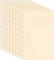 uxcell 4 Pair Discbound Notebook Cover, 7.24" x 9.51" Medium Size PP Disc Planner Cover for Arc Notebook Happy Planner Office Product, Beige