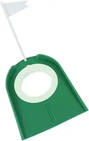 Sosoport Hole Putter Practice Aid Green Plastic Regulation Cup Trainer Flag Portable Practice