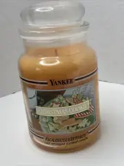 Yankee Candle CHRISTMAS COOKIE Large Jar 22 oz Candle Black Band White Label VTG