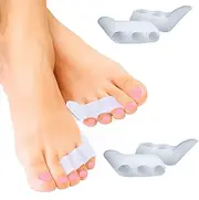 Hallux Valgus Toe Stretcher Small Toe Separator with Bunion Protection, Silicone Toe Separator, Small Toe Protection for Overlapping Toes, Pack of 4
