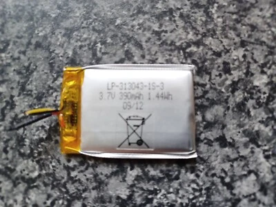 Varta LITHIUM LP-313043-1S-3 3.7V 390mAh 1.44Wh NEW BATTERY