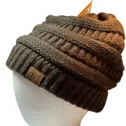 C.C Exclusives Brown Knit Beanie Ski Hat For Adults NWT