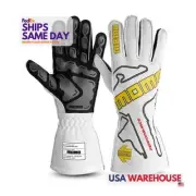 Momo Automotive MOMGUPERFOWHT12 White Nomex Driving Gloves Pair XL Performance