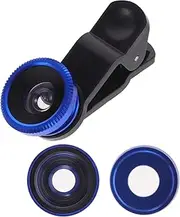 ULDIGI Phone Camera Lens Kit Super Wide Angle Macro and Fisheye Lens Installation Fashionable Design Blue