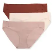 CHAMPION Free Cut Coral Pink Cinnamon 3 Pack Cheeky Bikini Panty Womens Sz XL 8