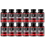 Erecpower Male Performance Support Peak Vitality Supplement Capsules 12 Bottles