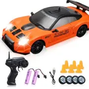 Remote Control Car, Drift RC Car 1/24 2.4GHz 4WD High Speed Orange RC Vehicle...