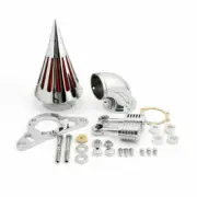 Chrome Spike Air Cleaner Intake Filter For EFI Twin Cam Rocker Softail