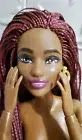 Nude Hybrid Barbie Doll braided Black Hair, Made to Move Body, OOAK & Diorama
