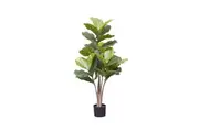 122cm Potted Faux Giant Fiddle Leaf Fig Tree Artificial Plant Flower Green
