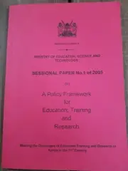 Kenya Ministry Of Education 2005 Paper Policy Framework for Education Training