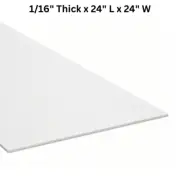Plastic Sheet LDPE 1/16" Thick x 24" L x 24" W Off-White Opaque