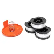 Set of 5 AF100 Weed Eater Spool 30ft 0.065 Inches Line for Black And Decker AF100 Trimmers Includes 3 Replacement Spools and 1 Trimmer Caps
