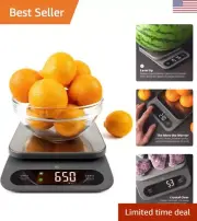 Premium 22lb Kitchen Scale with Hi-Def LCD - Stylish Stainless Steel Platform