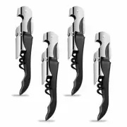 4 Pack Wine Opener Key Corkscrew with Foil Cutter for Servers Bartenders Waiters