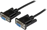 StarTech.com DB9 RS232 Serial Null Modem Cable F/F - DB9 Female to Female - 9-Pin RS232 Null Modem Cable, 1-Meter, Black (SCNM9FF1MBK)