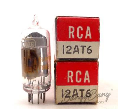 2 RCA 12AT6/HBC90/12DT1 Double Diode Triode Audio Frequency Audio Vacuum Tube Va