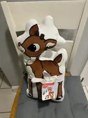 Rudolph red nosed reindeer & Clarice Pillow Set Christmas Holidays Cushion NEW