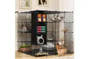 Advwin 4 Tiers Large Cat Cage Enclosures with Storage Cube 141 x 141 x 142cm