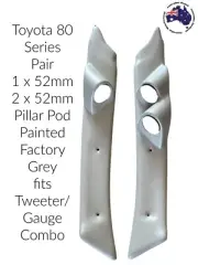 1xPair 1, 2 Gauge Pillar pod for 80 Series Toyota Landcruiser Factory Grey 52