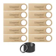 Kingston DataTraveler SE9 G3 Gen 1 220MBPS Read Speed Flash Drive 10 Pack Bundle