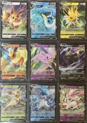 Pokemon Eevee Eeveelutions V Promo Complete SWSH 9 Card Set (NM/M)