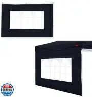 SCOCANOPY SideWall with Window for 12x12 Canopy Frame, 2 Pack SunWall Only,Bl
