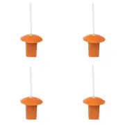 Markwort Base Plug with Indicator-4 pack-Orange Rubber Base Plug with Single ...