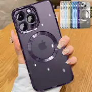 For Apple iPhone 16 14 13 12 11 Pro Max Case Mag Safe Magnetic Camera Lens Cover