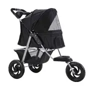 Pet Stroller Dog Carrier Foldable Pram Large - Black