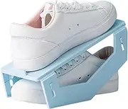 Double Stack Shoe Rack - Adjustable Shoe Organizer For Closet - Shoe Slots Organizer For Closets Space Saver, Removable Shoe For Closet Organization