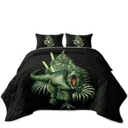 Green Scary Dinosaur Coverlet
