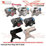 後卡鉗支架 WR3 新忍者 250 FI 2018 BREMBO 2P 紅色標誌原裝