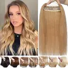 Secret Invisible Wire in Hair Weft 100% Real Remy Human Hair Extensions Headband