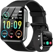 Smart Watch(Answer/Make Call), 1.85" Smartwatch for Men Women, 100+ Sport Modes,