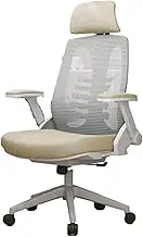 Ergonomic Office Chair Ergonomic Chair Lumbar Support Office Chair Comfortable Swivel Computer Chair for Home Study Study Writing Seat Desk Chair(Beige)