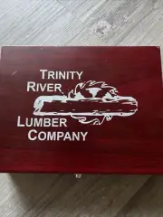 Flask And Funnel Gift Set ~”Trinity River Lumber Company”
