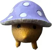 Eojmvxar Mushroom Garden Hedgie,Resin Hedgehogs Mushroom Sculpture,Garden Ornament,Mushrooms Outdoor Decor (Purple)