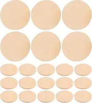 COHEALI 50pcs DIY Wooden Discs Unfinished Craft Cutouts for Wall Decor Window Door Table Bookshelf Rustic Wood Slice Decor