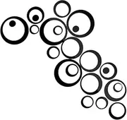CATIEBYE 24pcs Chic Circle Wall Stickers Removable Decals for Bedroom Living Office Decor Easy to Apply No Damage to Walls Versatile Home Decoration
