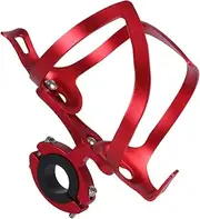 1Pc Aluminum Alloy Bike Bottle Holder Sturdy and Lightweight Kettle Rack for Mountain Bike Easy Installation Cycling Accessory with Transition Socket Red